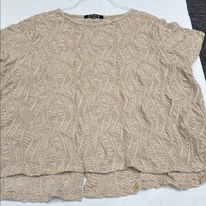 Elegant Beige Textured Blouse